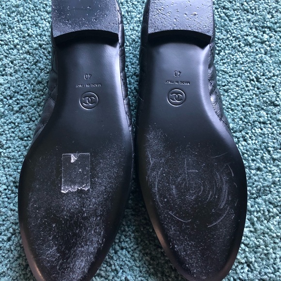 Chanel black quilted flats size 40 - Picture 4 of 7